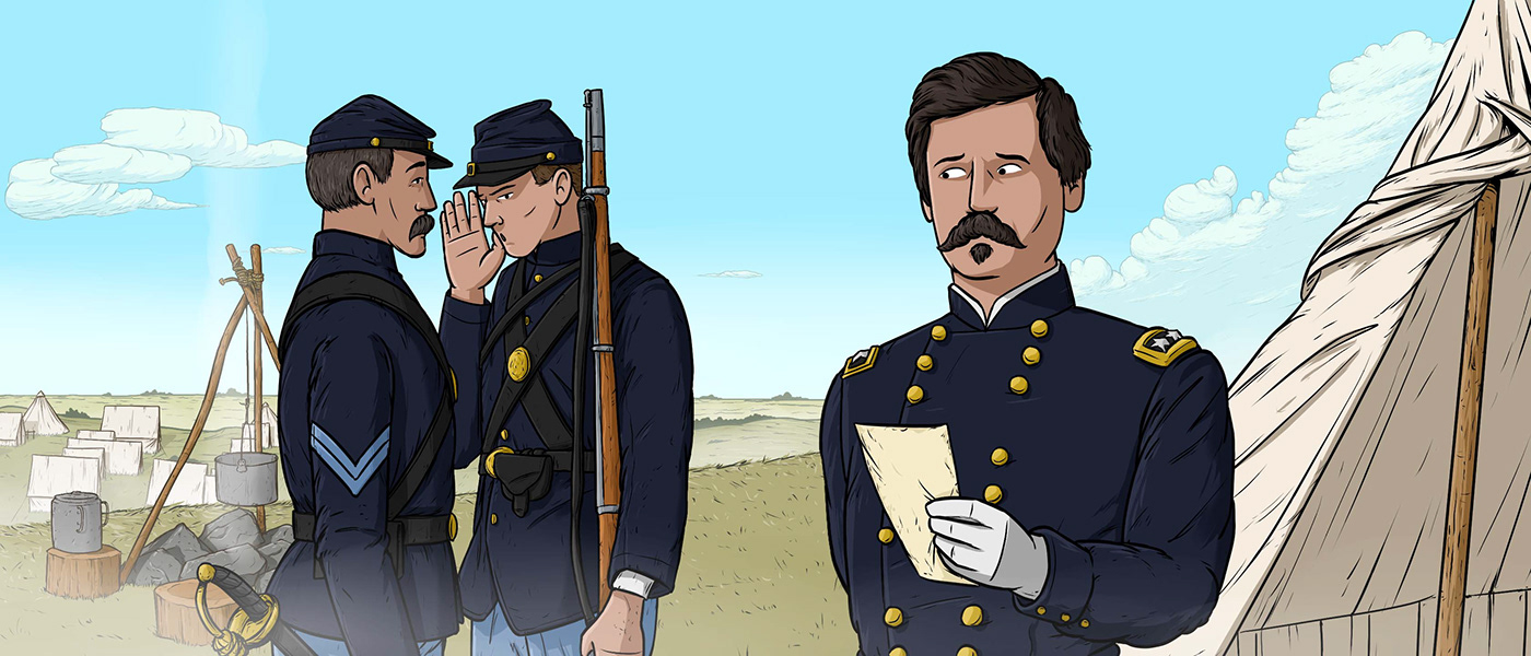 2DIllustration animated history animation  Character design  Civil War Confederate forces DigitalIllustration McClellan SOTIRIS GRITZALIS Union Army