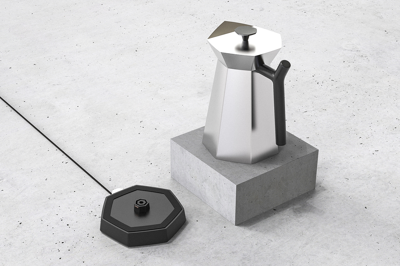 Applience   AR chris chris ference industrial design  kettle design paper modeling Prototyping rendering vr