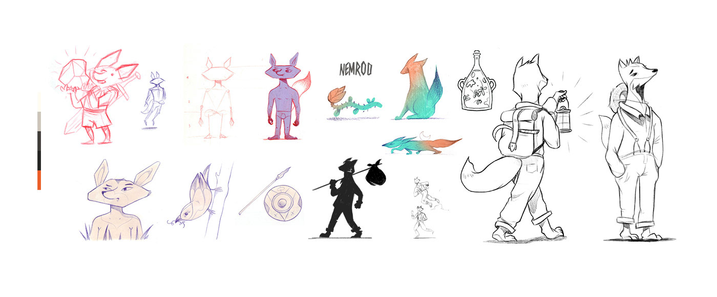 adventure artwork Character Character design  children illustration Digital Art  FOX ILLUSTRATION  tale podcast