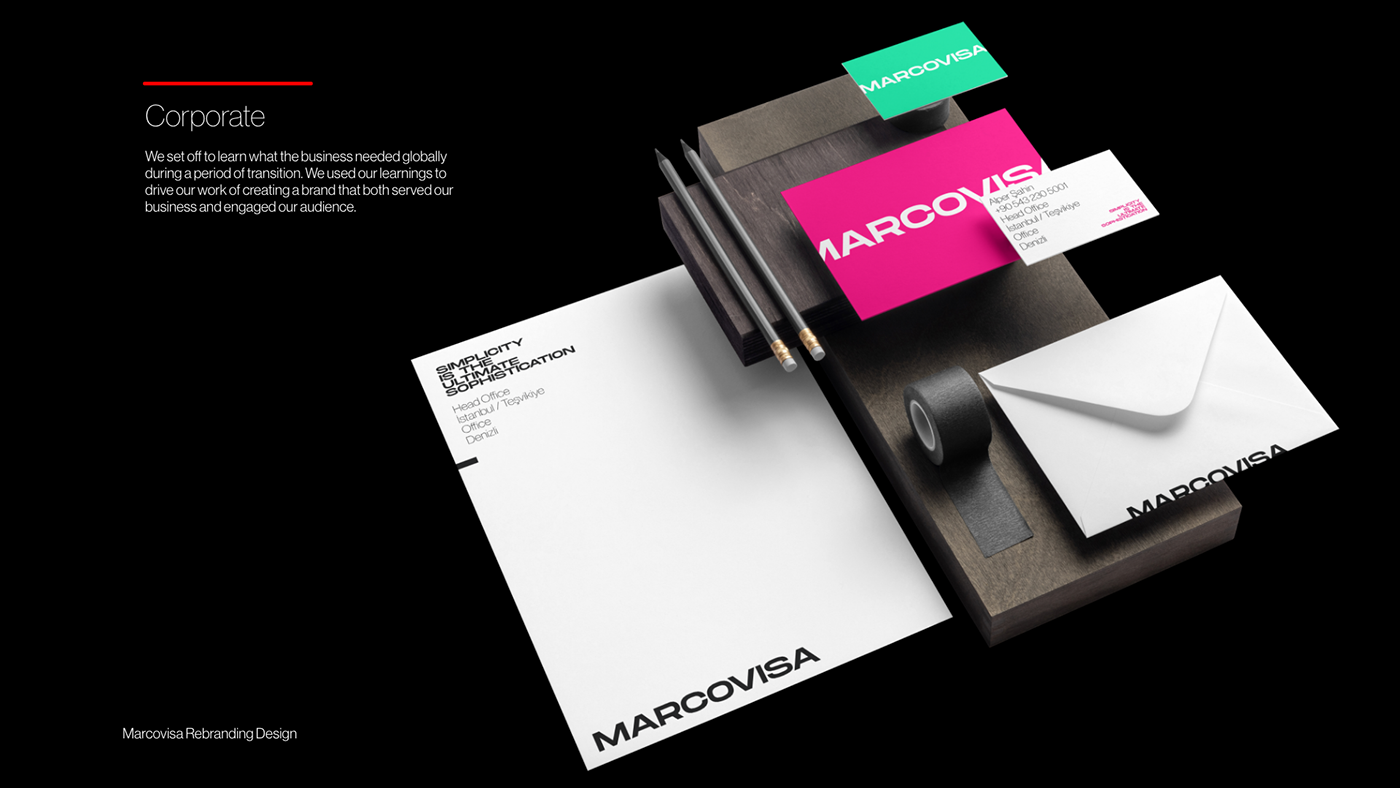 Behance black brand branding  creatıve design marcovisa Rebrandıng