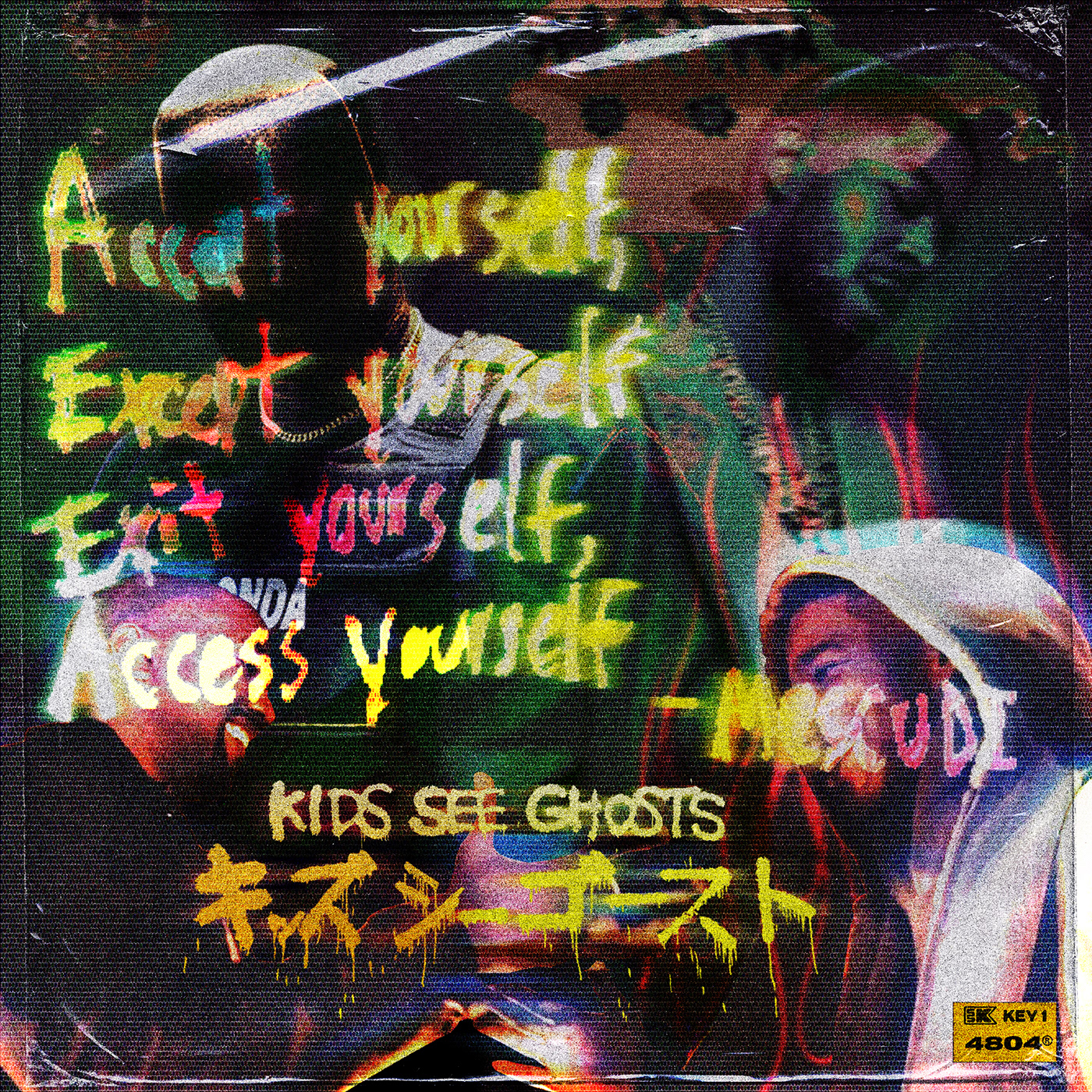 album cover cover poster graphic design  Graphic Designer graphic poster Kanye West kid cudi kids see ghosts poster Poster Design