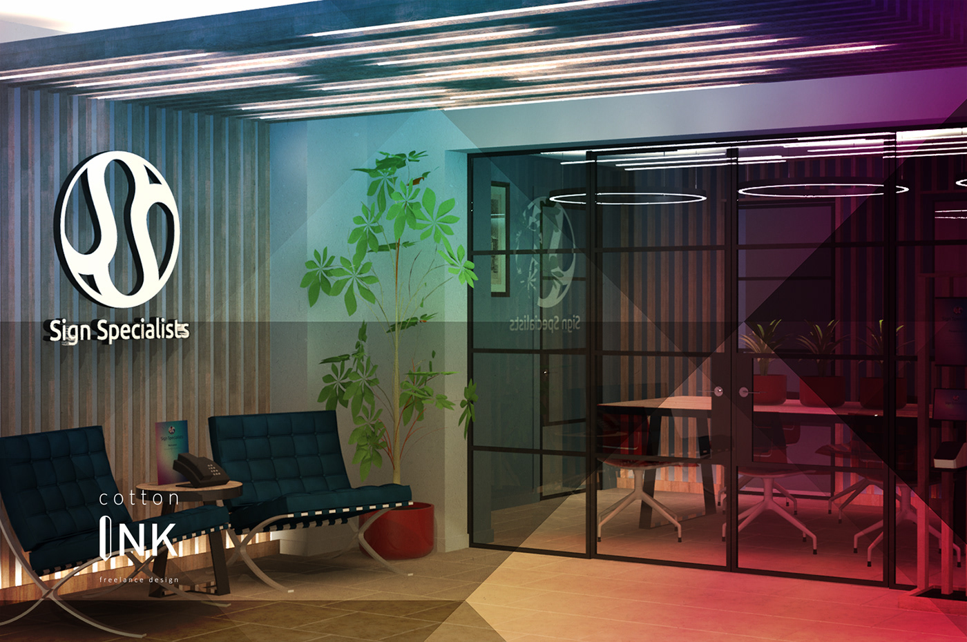 3D architecture AutoCAD design Interior interior design  Office Render