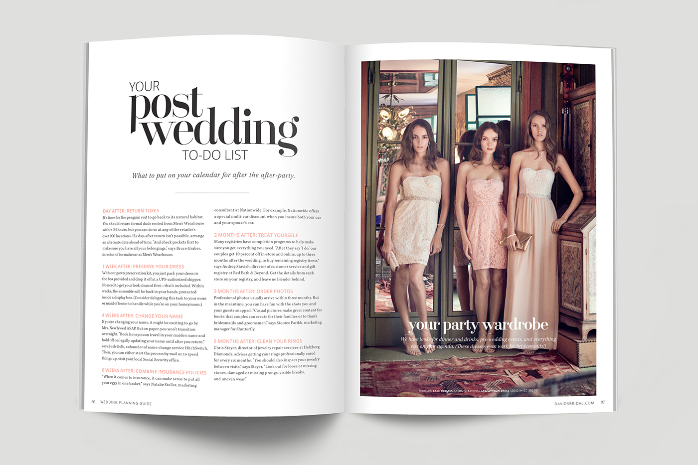 wedding planning wedding Davids Bridal bridal magazine editorial magazine layout Guide brides marriage