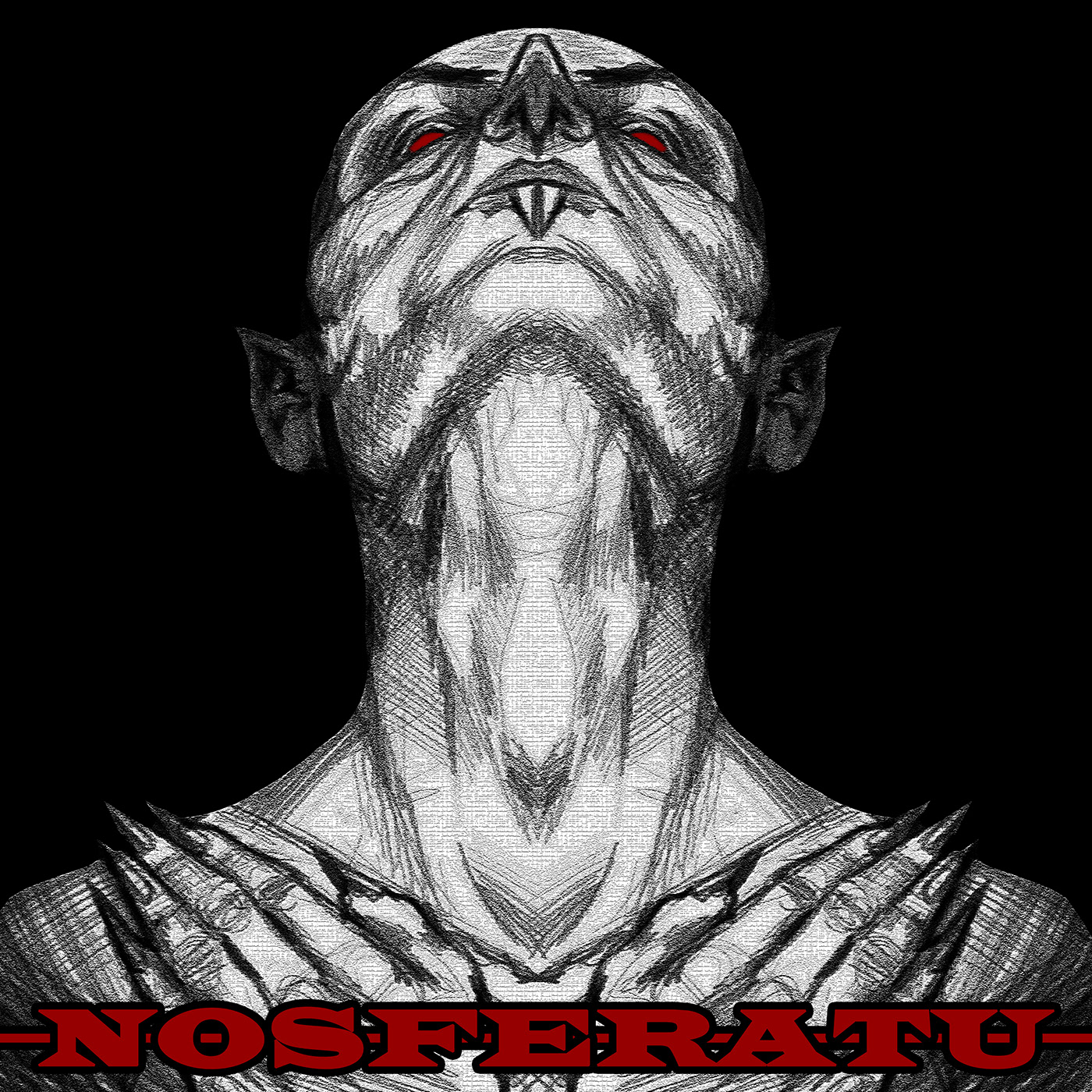 Drawing  Digital Art  ILLUSTRATION  album cover vampire nosferatu horror