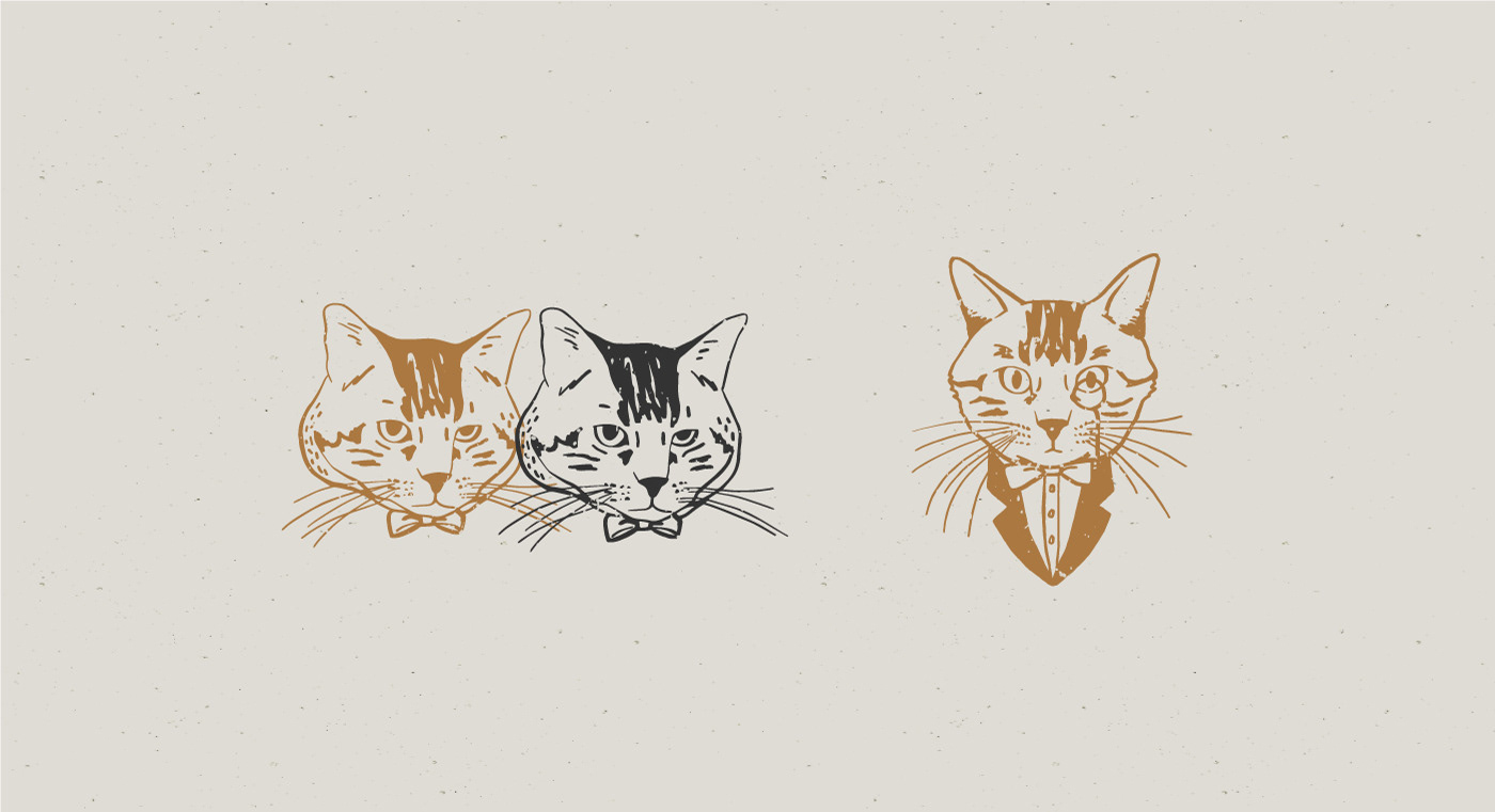 ILLUSTRATION  branding  visual identity logo marketing   animal Cat graphic design 