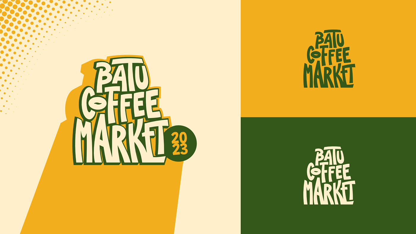 Coffee community Event festival visual identity logo graphic design  coffee community Coffee Market kota batu