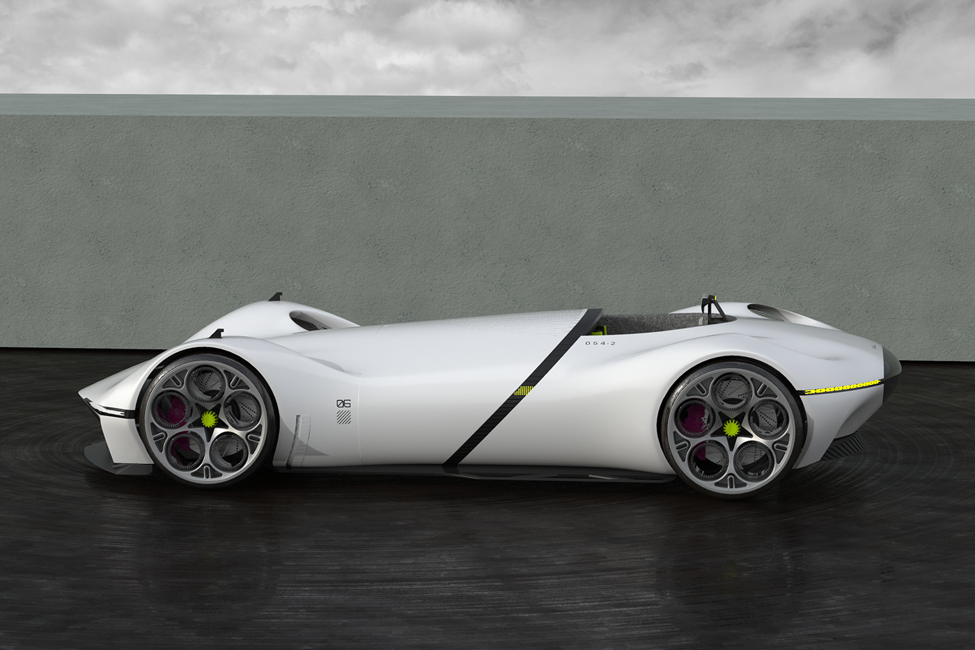 3D alfa romeo automotive   car exterior modern Render visualization
