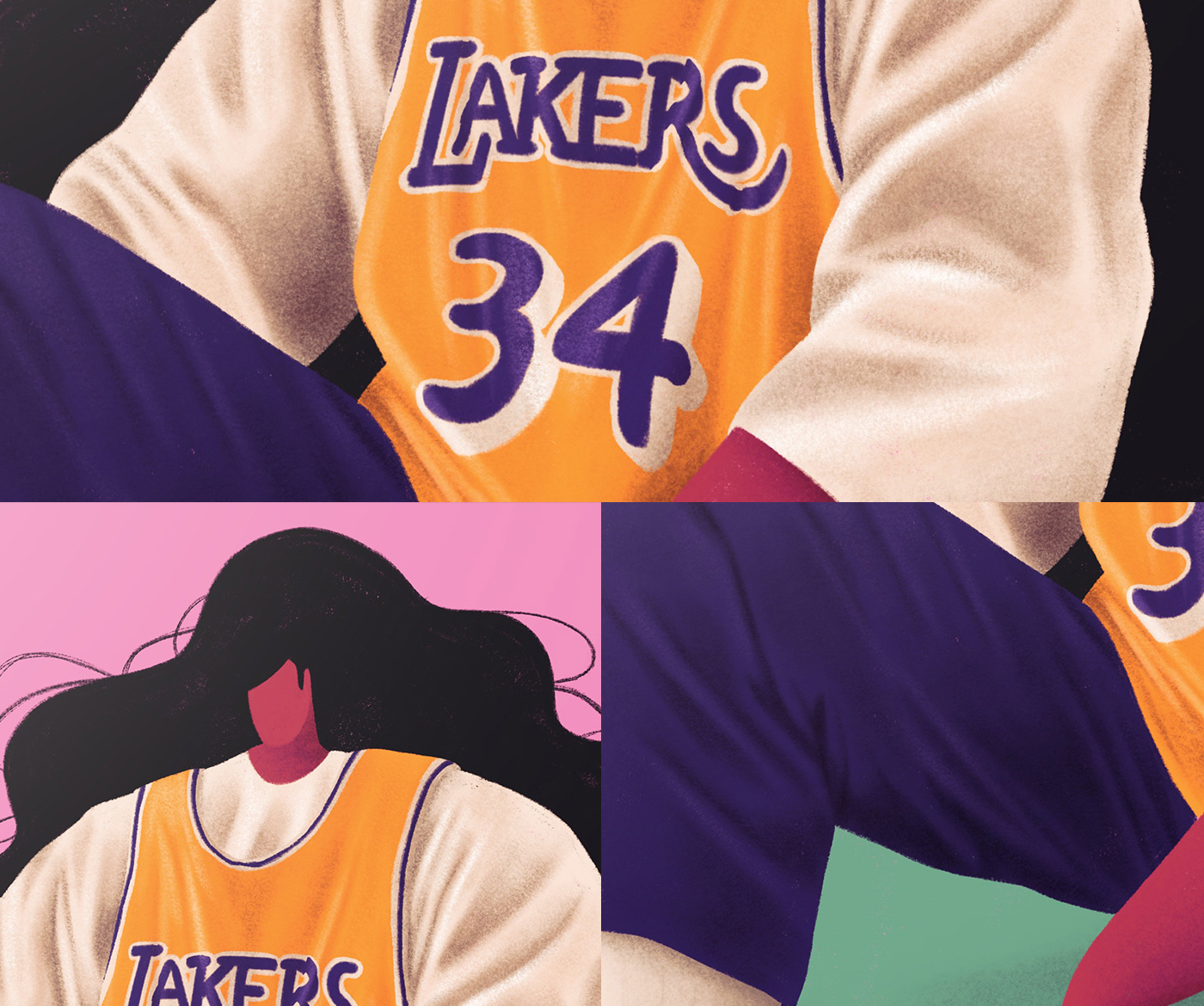 Beastie Boys Fashion  ILLUSTRATION  Knicks Lakers NBA people portrait