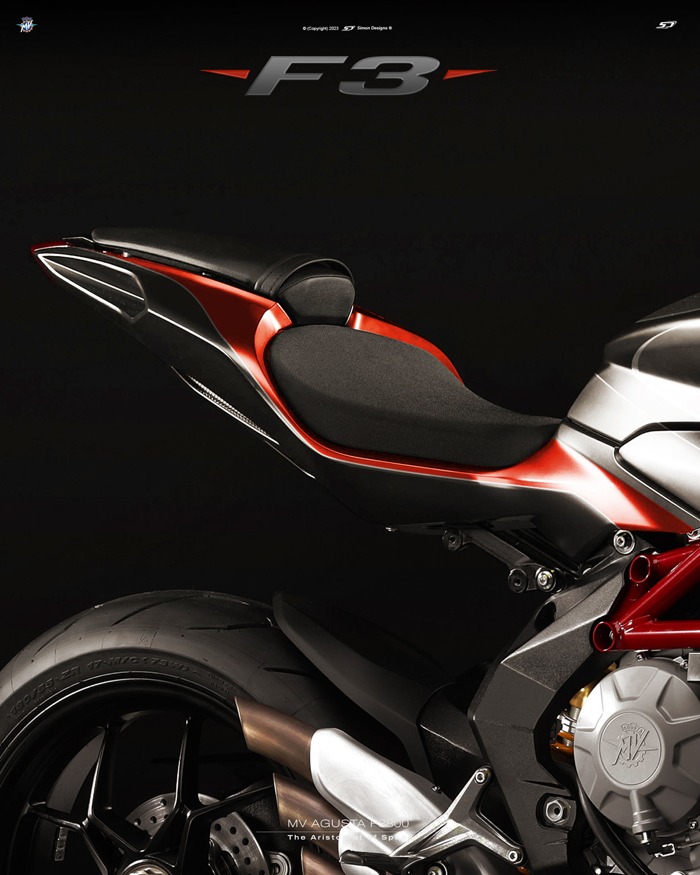 Simon Designs designer motorcycle art mv agusta tailor made MV Agusta F3 simon exclusiva