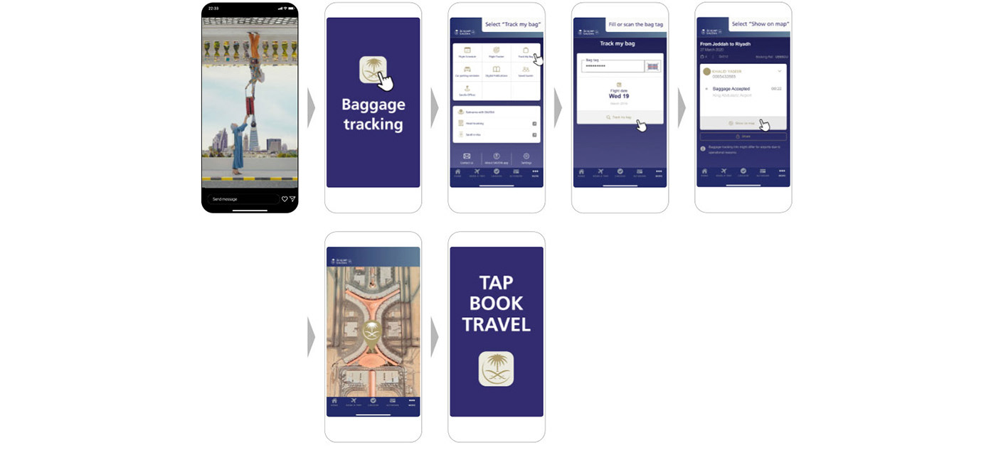 saudia airline Mobile app Travel Booking checkin luggage seat vacation Holiday
