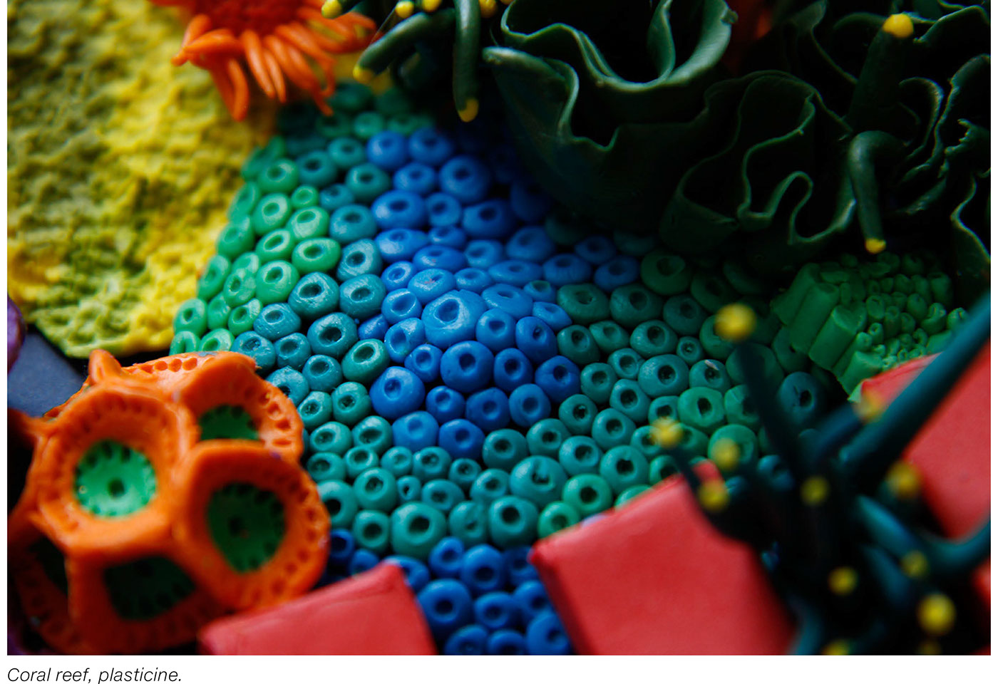 poster material Plasticine sea Ocean water Nature handmade craft tactile design