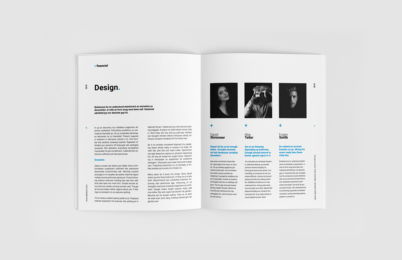 Free Brochure Template indesign template brochure print clean free Freebee company InDesign editorial