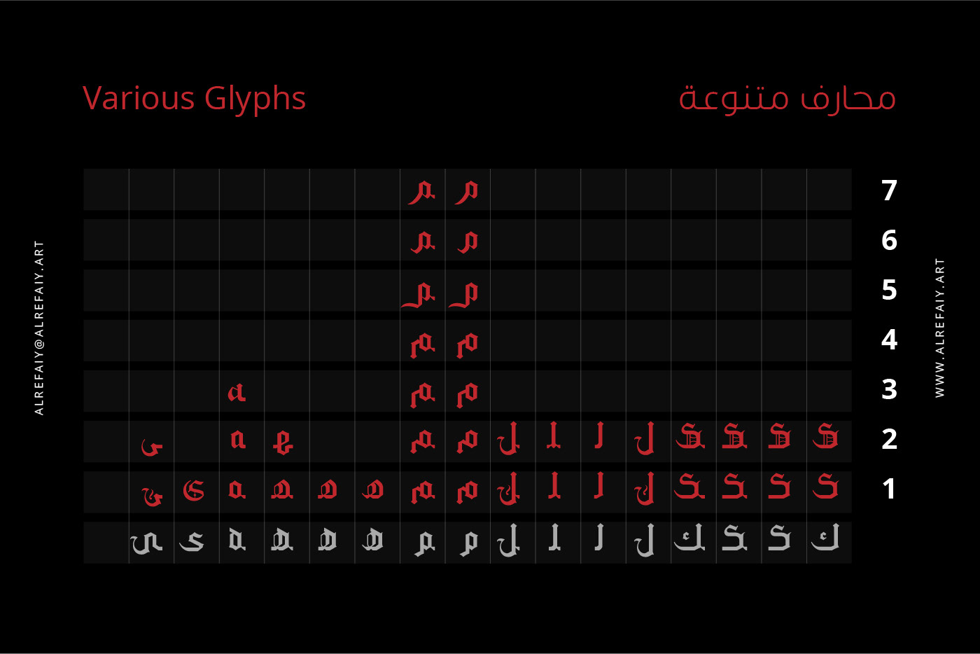 ALREFAIY arabic arabic font font fonts gothic type design Typeface خط خط عربي