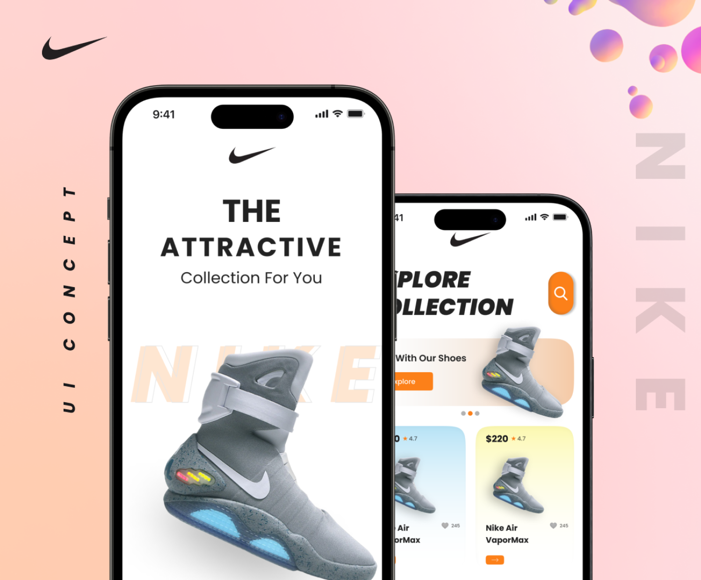 app app design Figma UI/UX shoes shoes design Mobile app design Nike shoe design