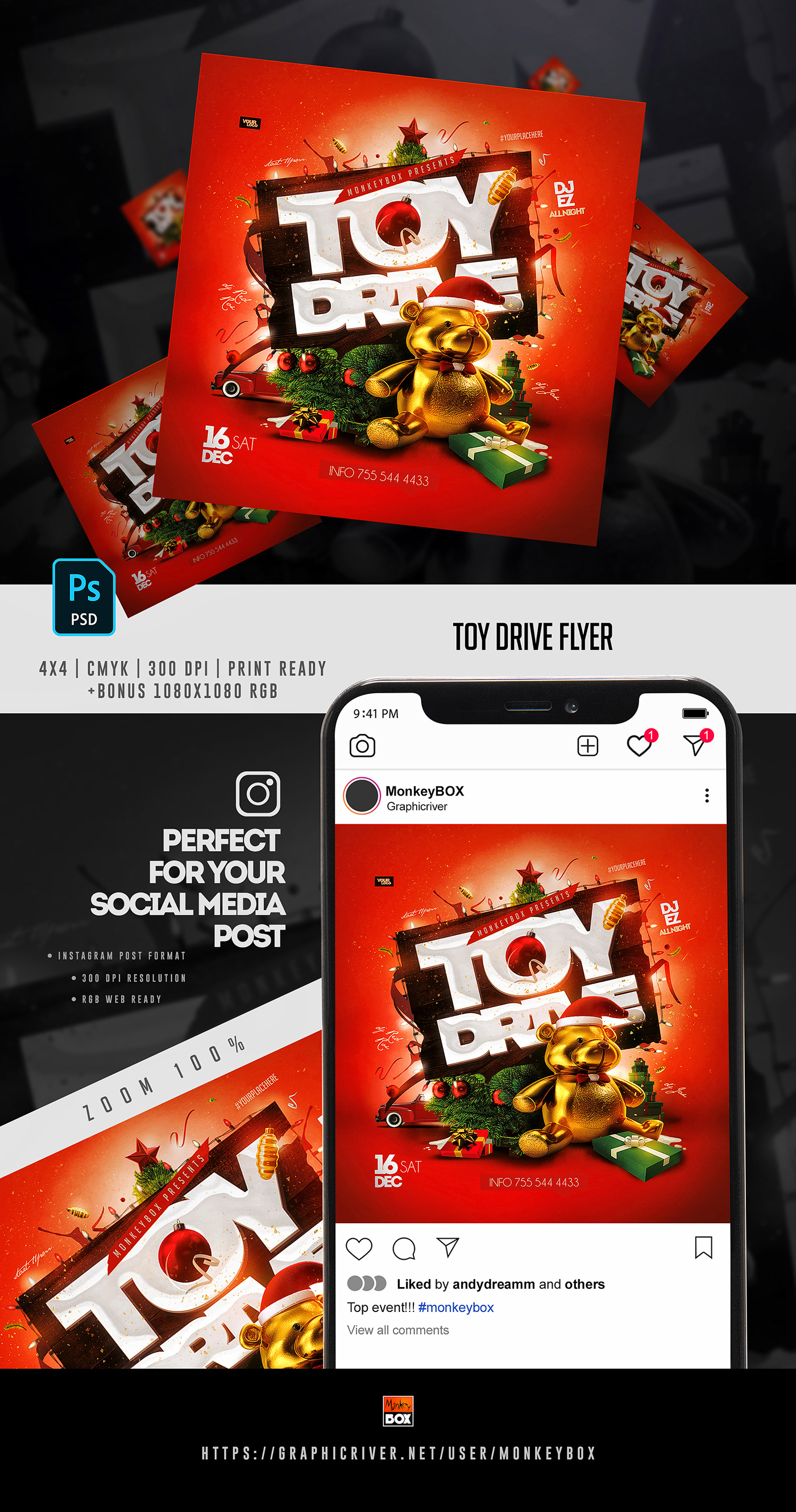 charity charity template Christmas christmas bash christmas card christmas event christmas flyer flyer template Holiday party