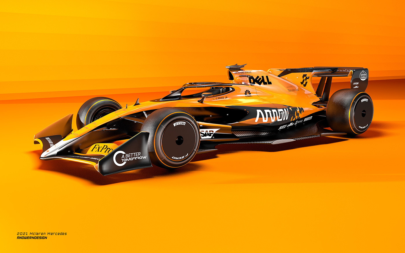 formula f1 Livery design McLaren mercedes suit automotive   3D rendering