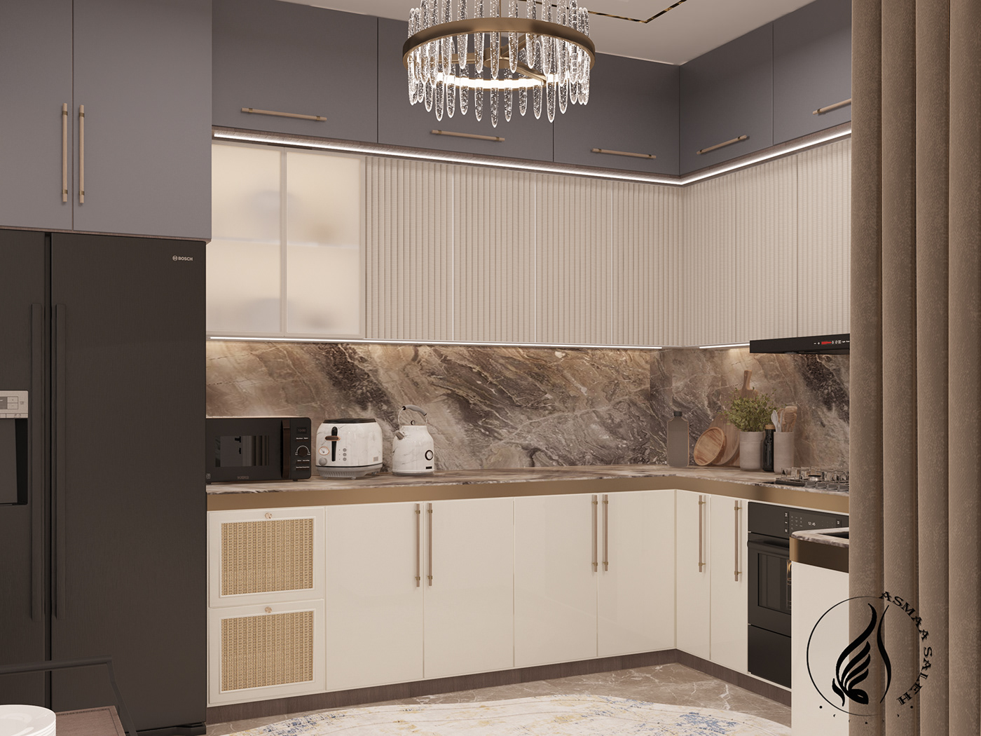 design interior design  architecture visualization 3ds max decoration kitchen modern luxury home
