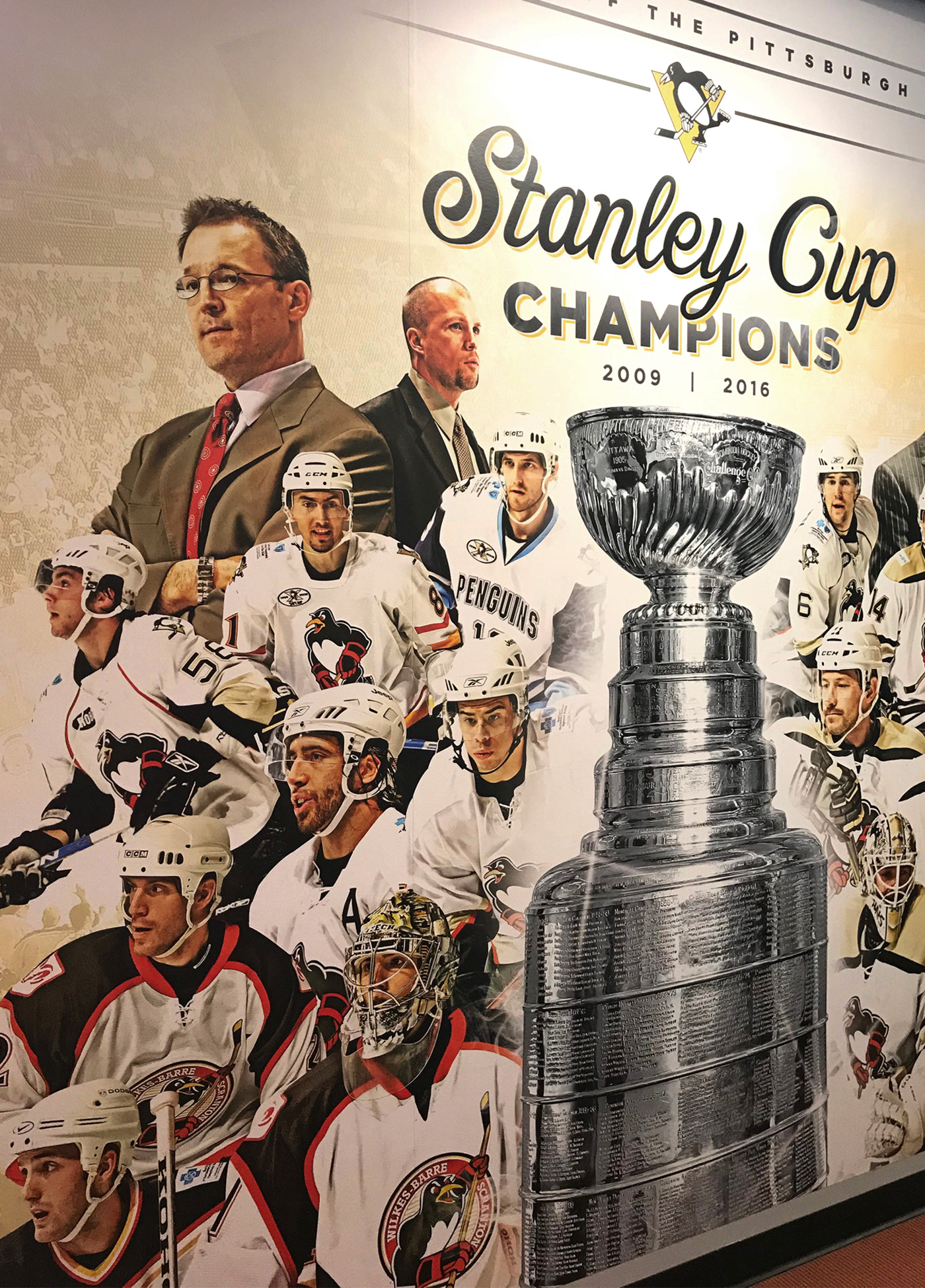 hockey wbs penguins stanley cup Mural Pittsburgh Penguins penguins NHL Stanley Cup Champions fleury AHL