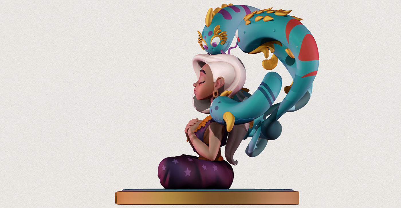 3D Character buda spirit animals feelings ILLUSTRATION  animation  cartoon modelling