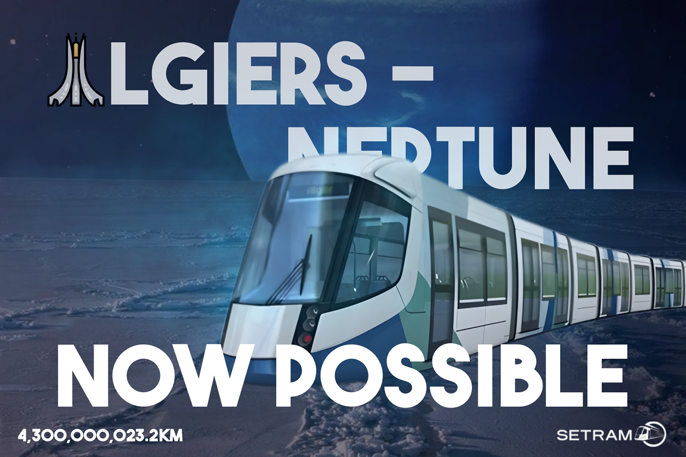 algiers tramway alger Algeria poster Social media post banner designer graphic Advertising 