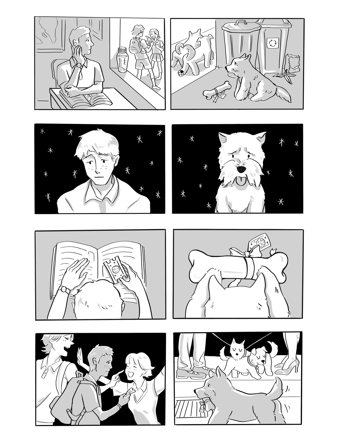 comic short comic puppy lonely