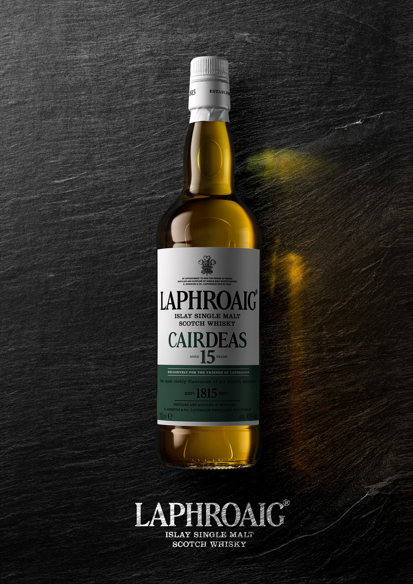 bottle modelling alcohol Packaging lighting rendering CGI Realism drink laphroaig