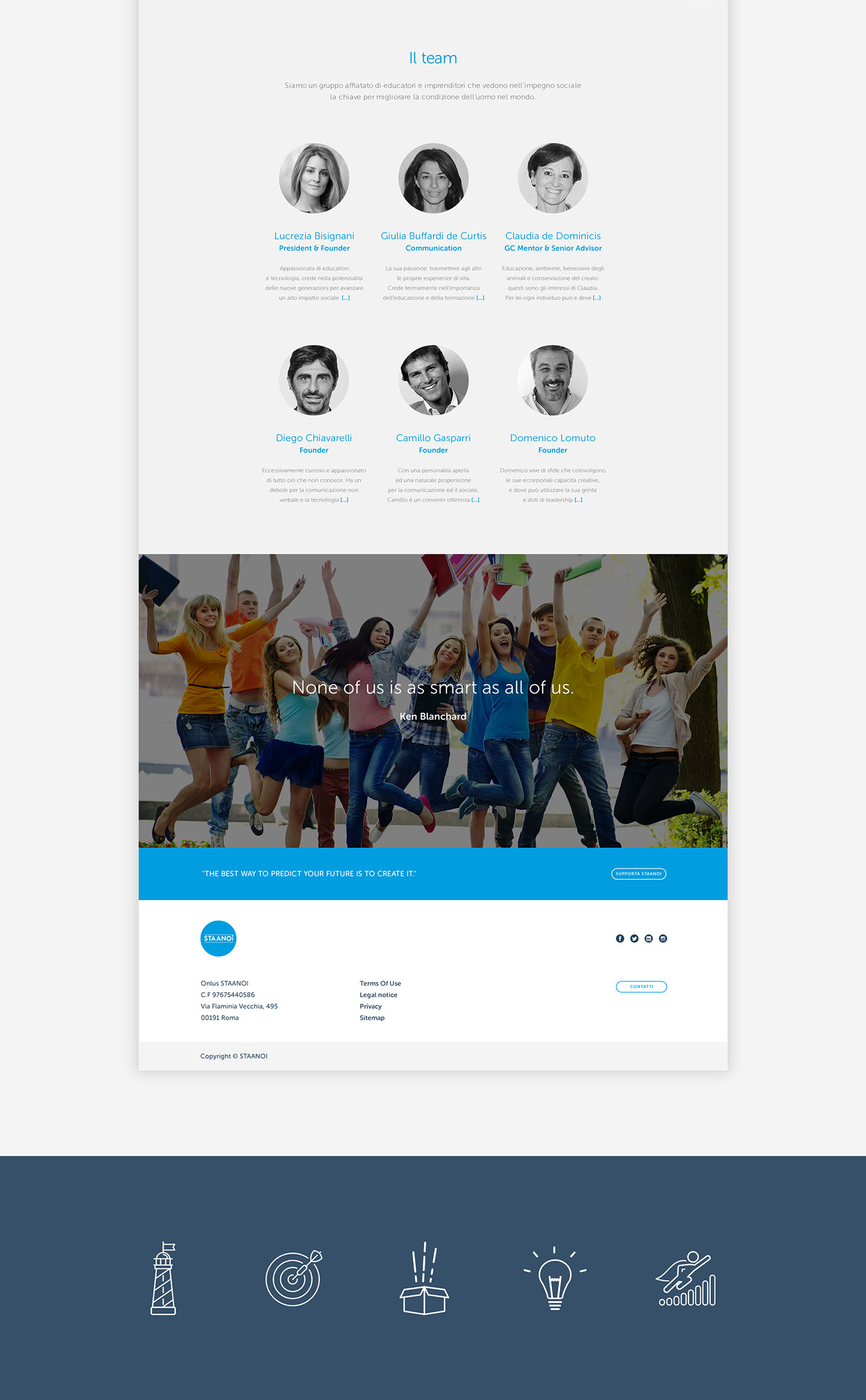 Website Web Design  UI/UX wireframe line icons Responsive mobile blue non-profit Education