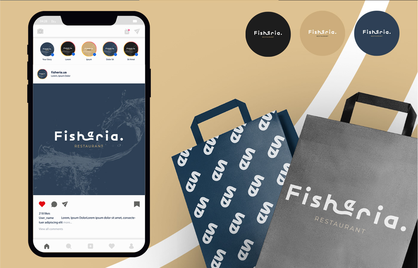 Brand Design brand identity fish fish restaurant identity Logo Design restaurant seafood