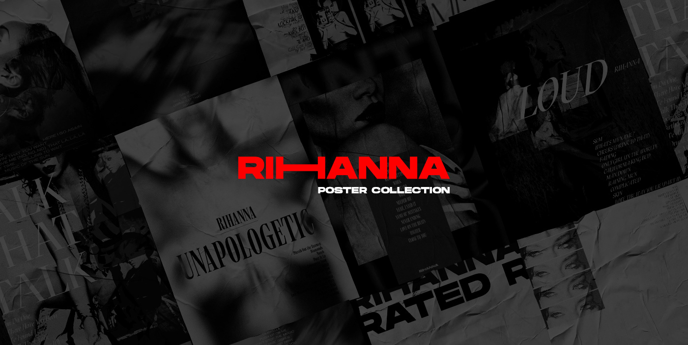 artwork Brutalism concept music poster Poster Design Rihanna Digital Art  Graphic Designer