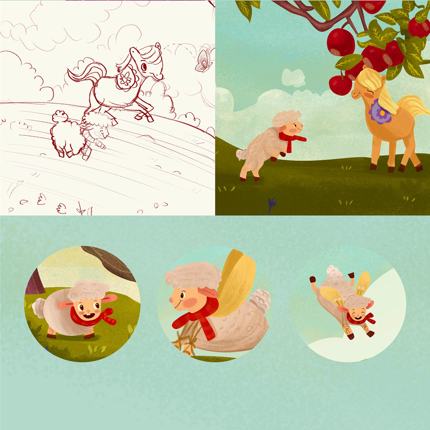 cartoon children childrenbook concept art story animals farm