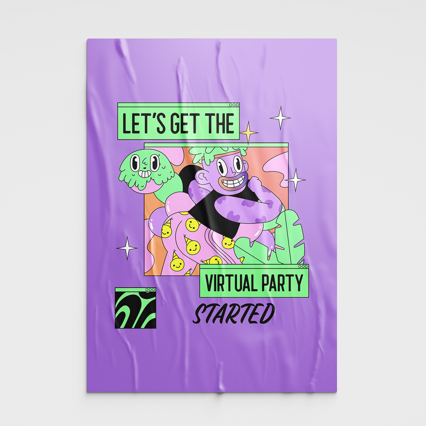 aligator DANCE   design dog ILLUSTRATION  party Quarantine t-shirt virtual
