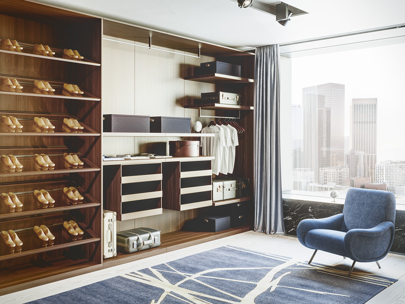 wardrobe closet wood highreiser classy vintage Interior high ceiling substance contemporary