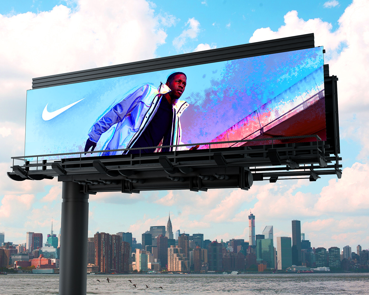 Advertising Campaign art direction  Billboards Creative Direction  fashion photography model Nike photo editing Photography  photoshop
