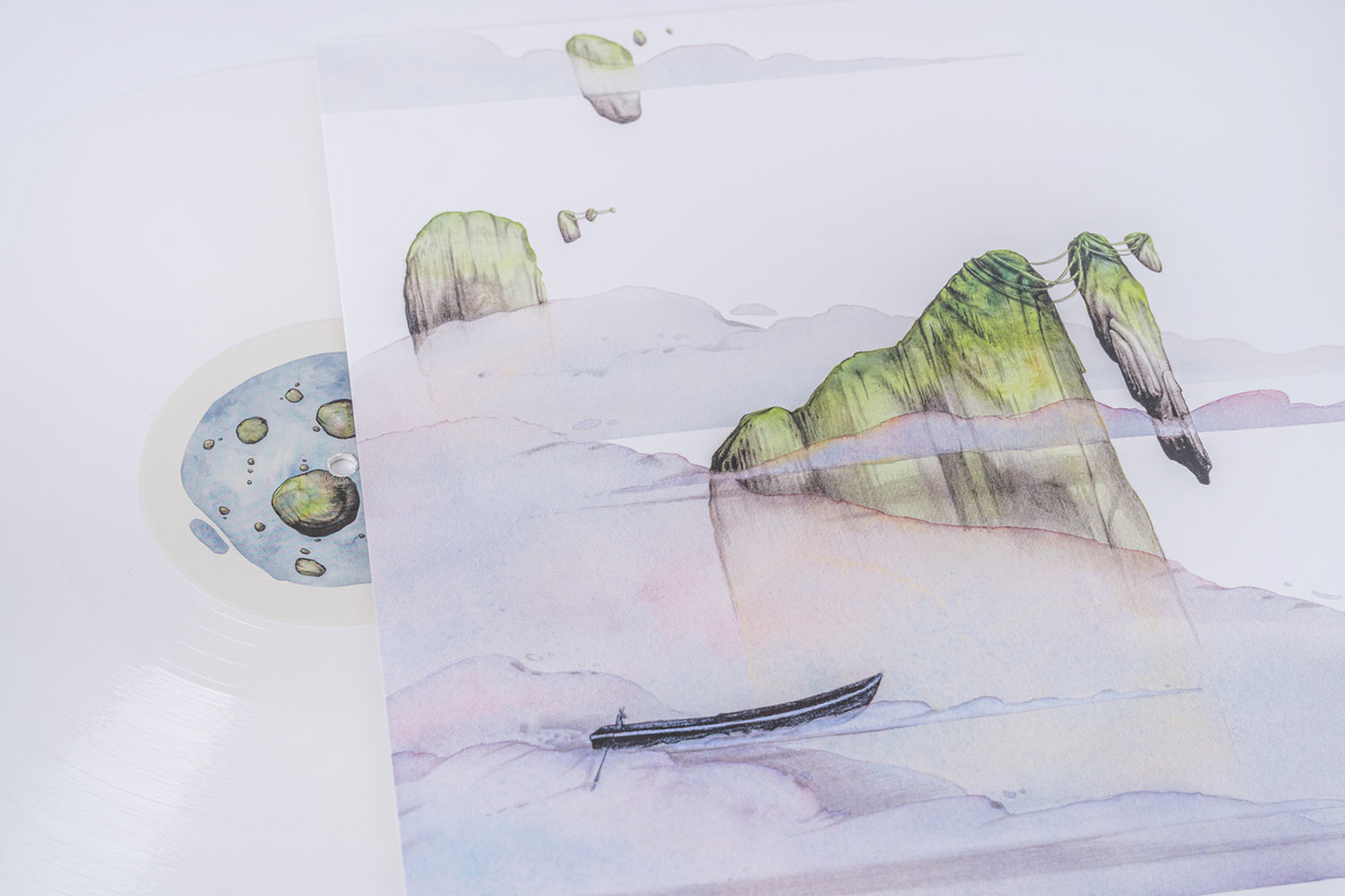artwork floating island isole sospese journey music phase shore LP lp cover LP Design
