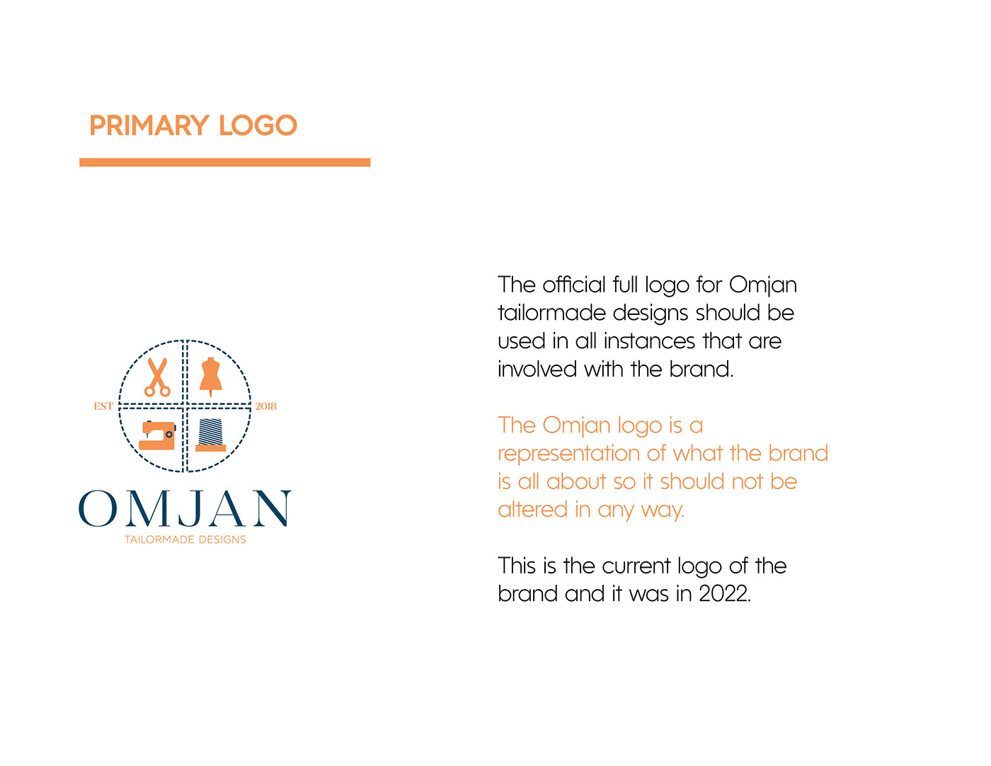 Brand Design brand guidelines brand identity branding  Corporate Identity fashion branding Logo Design Sewing Logo tailoring logo visual identity