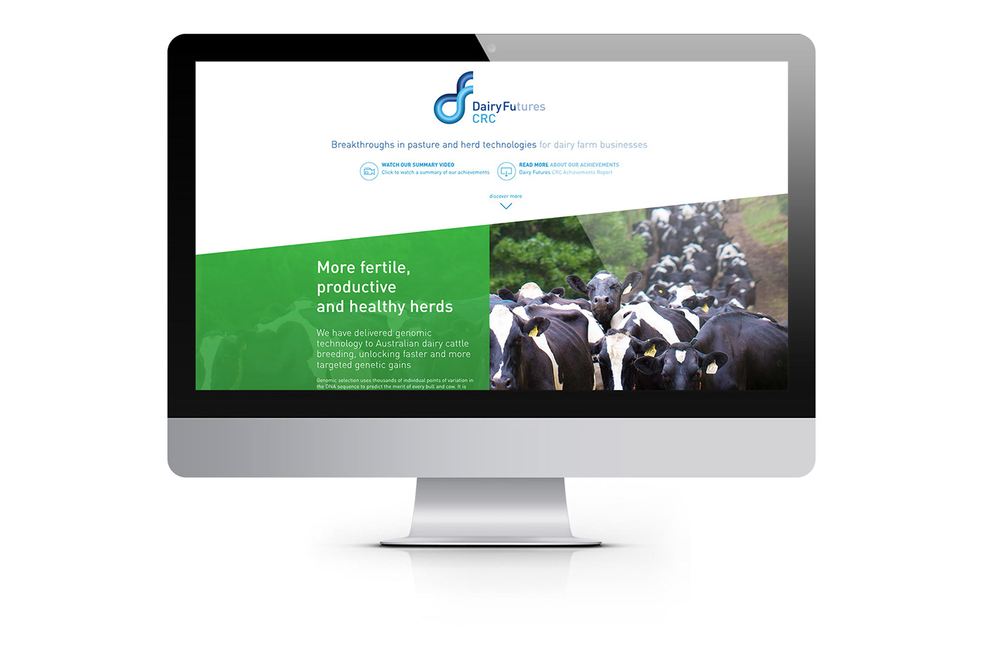 angle bright research one-page One Page Website design Layout Dairy science