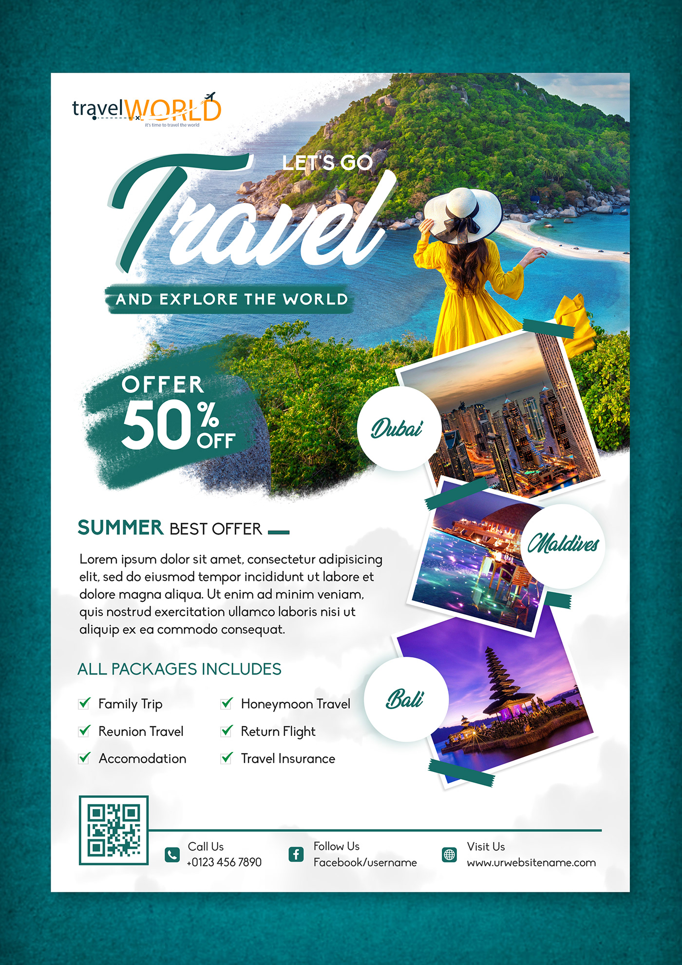 travel agency flyer travel agency flyer Graphic Designer brand identity design Social media post Socialmedia Advertising  marketing  