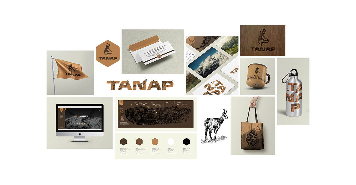 Nature national Park brand logo brown identity visual redesign mountains