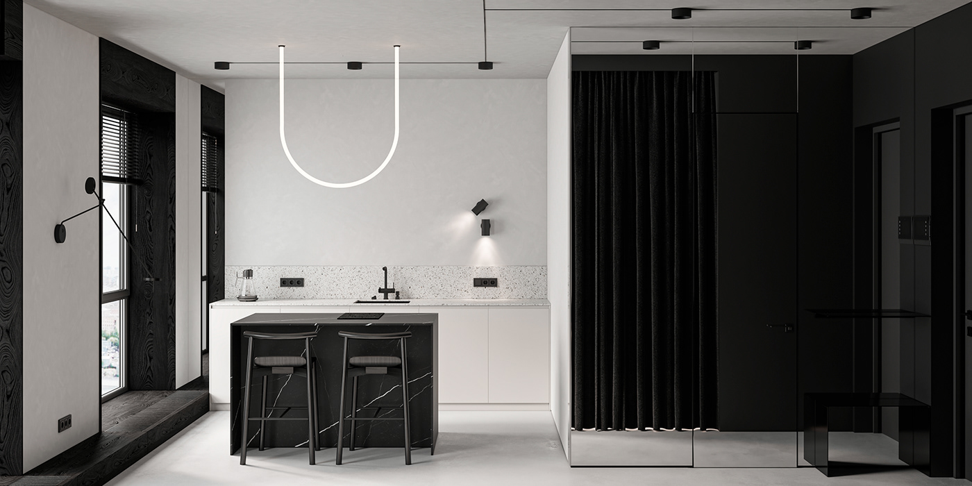 3D apartment architecture design Interior interior design  minimal modern Render visualization