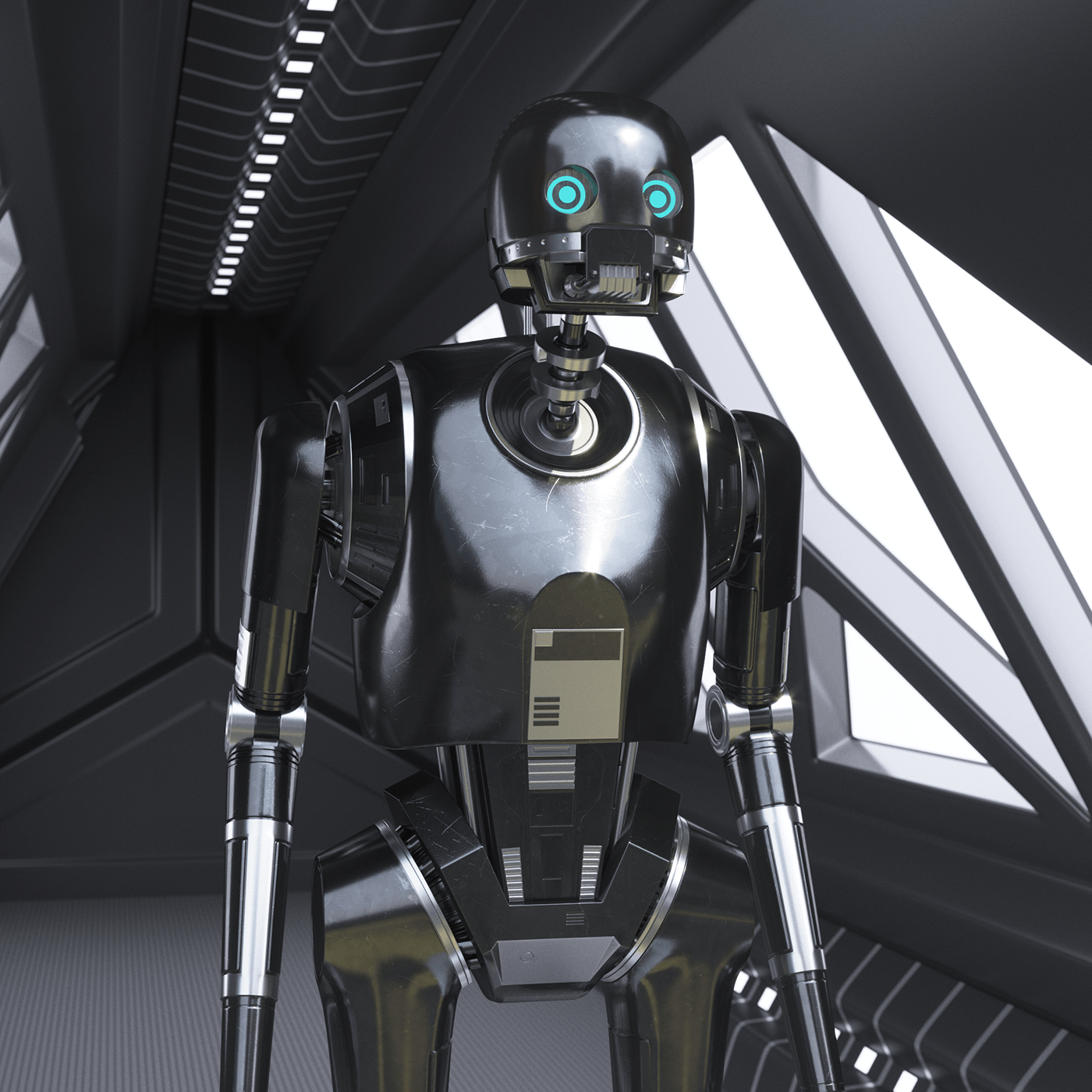 3D 3dmax droid k2so robot spaceship star wars