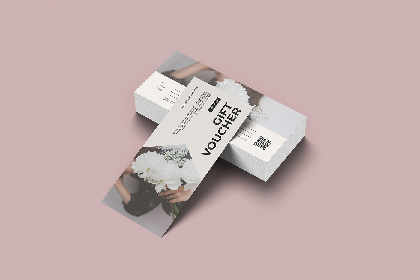 voucher gift COUPON Mockup Brand Design Graphic Designer sale discount business card