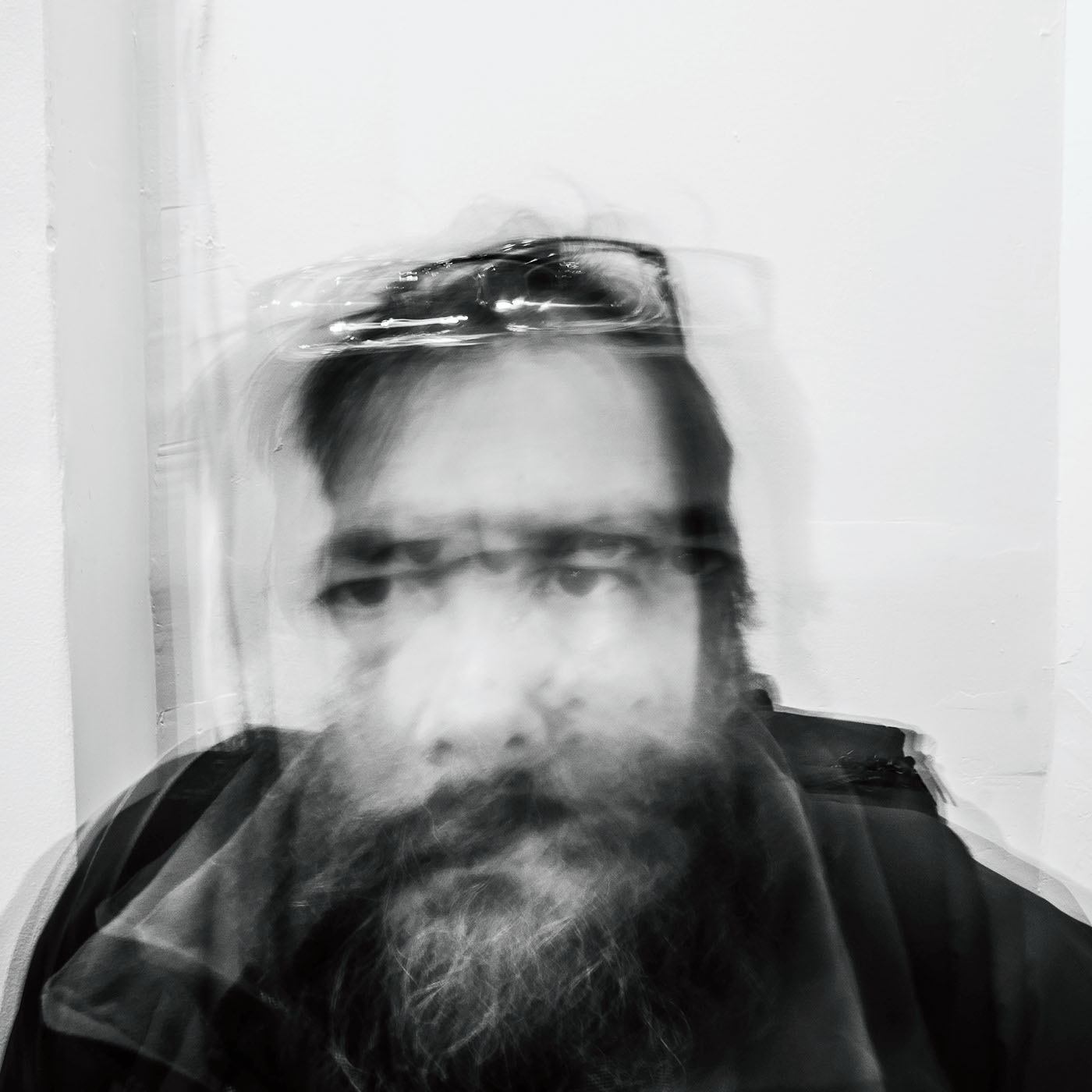 black and white figurative long exposure movement portrait
