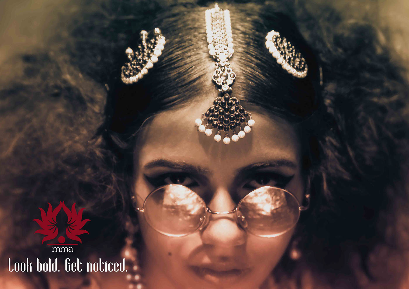 #look #Bold #get #noticed #jewellery #Fashion #kundan #lenon #beauty   #tradition #Styling #graphics #typo #ad #Campaign