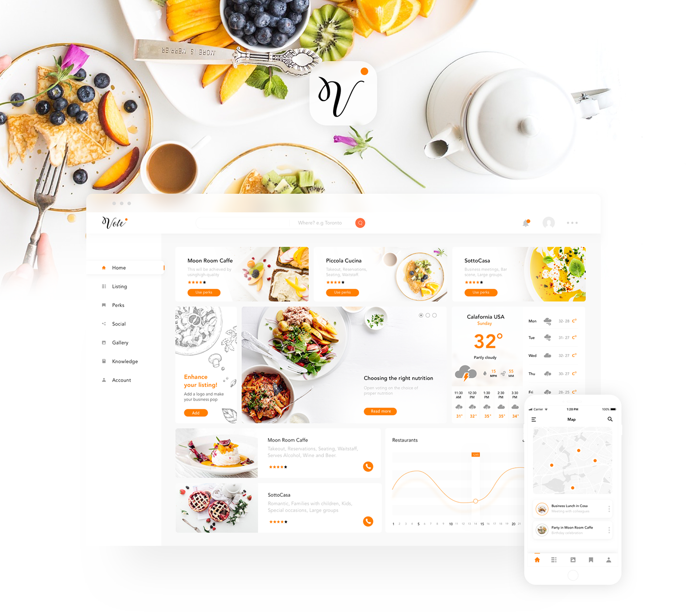 app Food  UI ux dashboard design app Mobile app Calorie app eat app food app