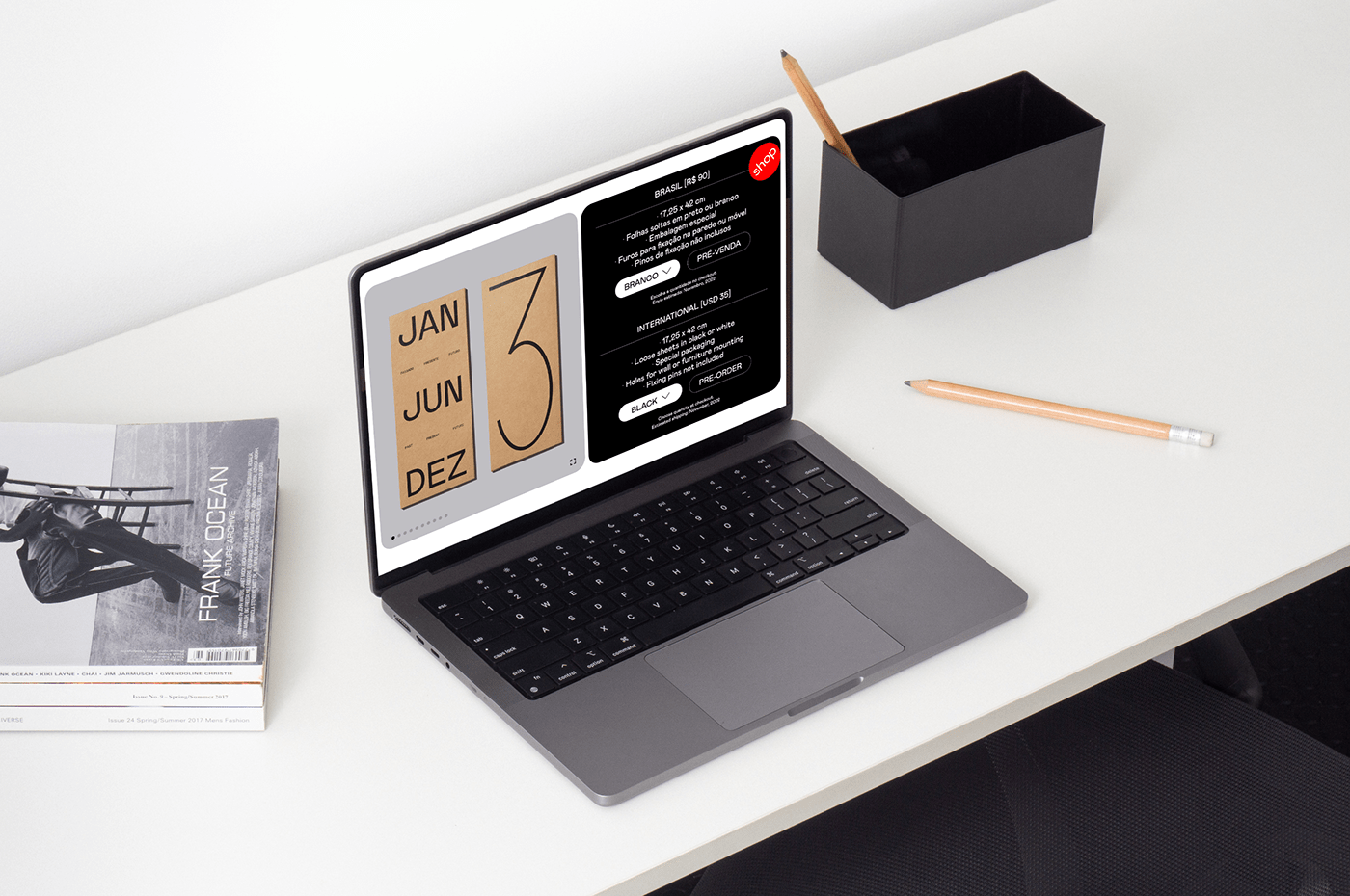 architecture black and white calendar grid lifestyle modernism planner product design  three typography  