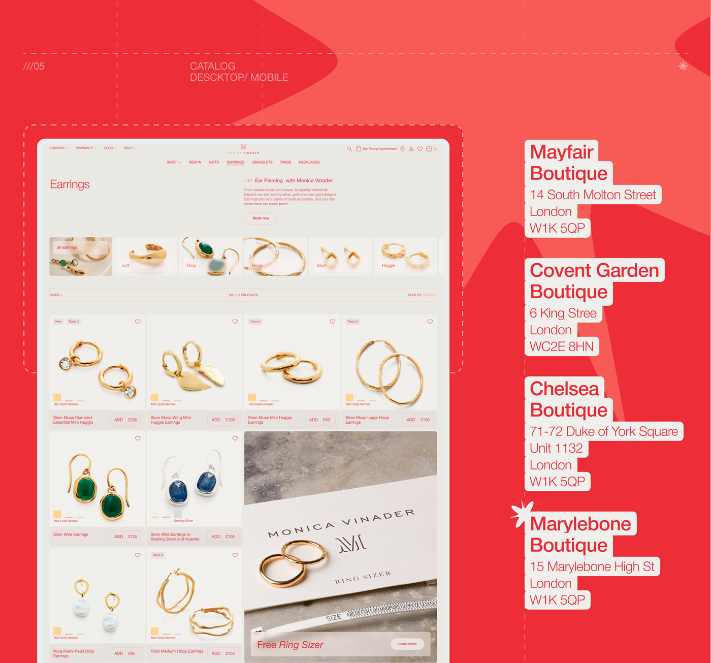redesign Website jewelry UI/UX Figma Web Design  веб-дизайн сайт Interface design
