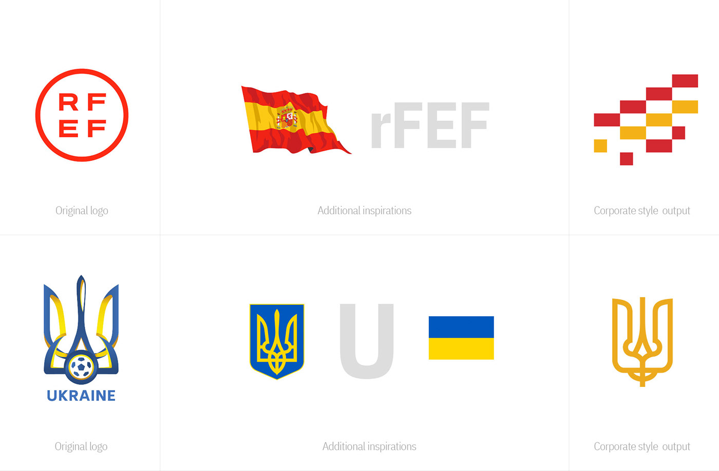 Spain and Ukraine Football Logo Redesign