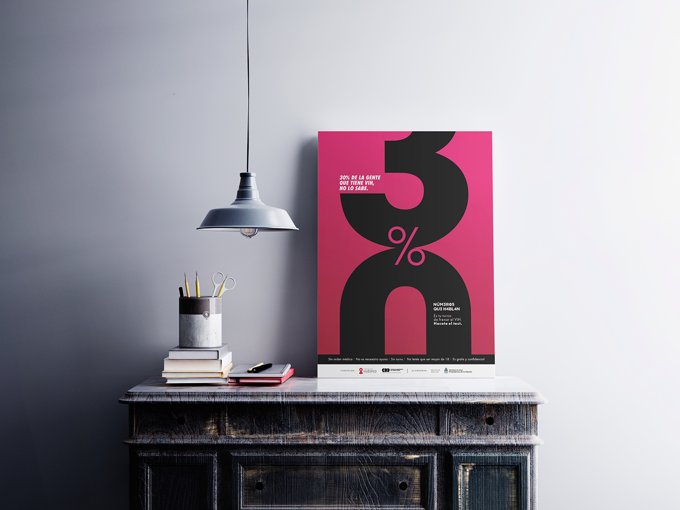 poster design VIH typography  