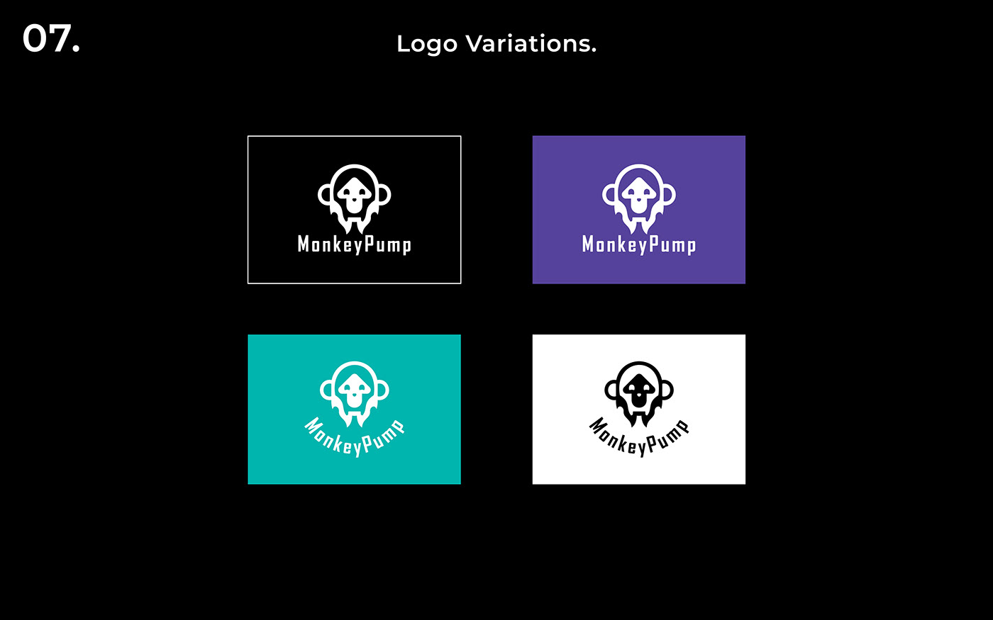Image showing different versions on the logo on different backgrounds.