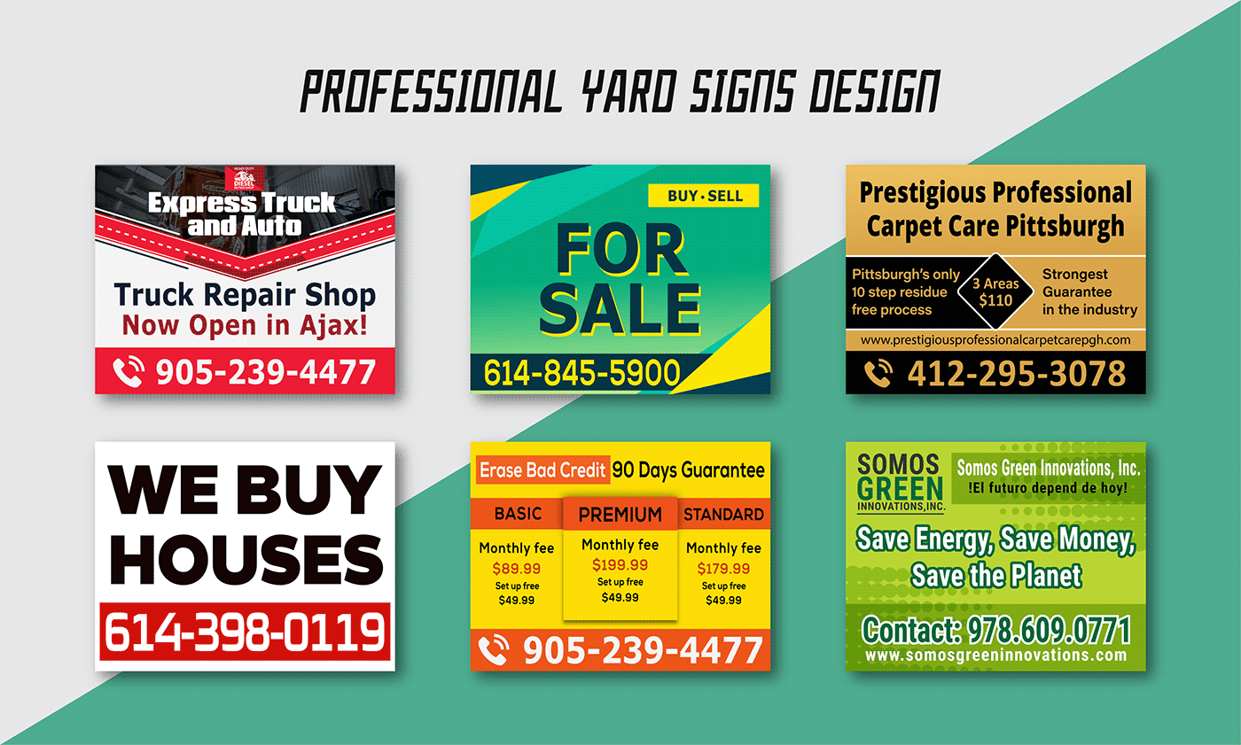Yard Sign yard sign design billboard design Social media post banner ads campaign sinage design